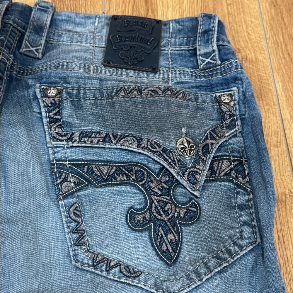 Rock Revival Men’s 38 Distressed Jayshi Alt Straight Jeans - Picture 3 of 7